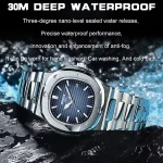 ORUSS Original Brand Men Luxury Waterproof Stainless Steel Luminous Calendar Silver Watch Analog Fashion Korean Automatic - Image 3
