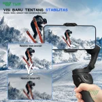 M01 3-Axis Smartphone Gimbal Stabilizer with Fill Light Anti-shake Handheld Gimbal for Phone Vlog Video AI Tracking - Image 6