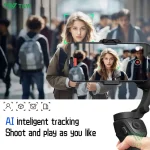 M01 3-Axis Smartphone Gimbal Stabilizer with Fill Light Anti-shake Handheld Gimbal for Phone Vlog Video AI Tracking - Image 7