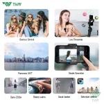 M01 3-Axis Smartphone Gimbal Stabilizer with Fill Light Anti-shake Handheld Gimbal for Phone Vlog Video AI Tracking - Image 10