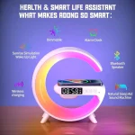 G63 4IN1 Bluetooth Speaker Wireless Charger Table Lamp Alarm Clock Smart Light Sound Machine Pembesar Suara Bluetooth - Image 2