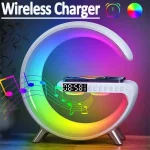 G63 4IN1 Bluetooth Speaker Wireless Charger Table Lamp Alarm Clock Smart Light Sound Machine Pembesar Suara Bluetooth - Image 6