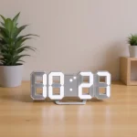 Brighten Up Your Space Instantly! 🌟 Enjoy a modern look and reliable functionality with this LED Digital Wall Clock. Its 3D LED display stands out with vibrant white light, making it a stylish and practical addition to any room. Smart brightness control ensures the display is never too bright or too dim, adapting automatically to your environment for maximum comfort. Versatile Display Options 🕒 - Choose between 12-hour and 24-hour time formats - Select from time-only, timedate, or timedatetemperature display modes - Easily set alarms and snooze intervals to suit your daily routine Convenient Power & Storage 🔌 Powered via USB cable for hassle-free operation, this clock also features a built-in memory battery to keep your settings safe even when the power is off. Please Note 📝 This clock is not waterproof and is designed for indoor use only. Actual color and appearance may vary slightly due to lighting and display differences. The description, images and videos displayed in this listing may be enhanced by AI, actual products may vary.