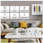Modern Digital 3D White LED Wall Clock Alarm Clock Snooze 12/24 Hour Display USB Night Mode - Image 10