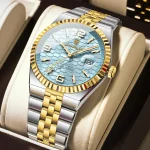 Poedagar watch, high-quality waterproof bright date luxury stainless steel quartz men's watch+box - Image 7