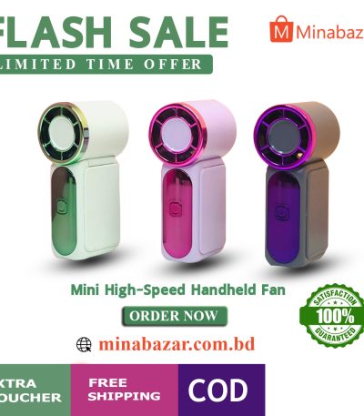Name: MD ARIFUL ISLAM Reseller Batch: 10 ID: 3635 2026 New Mini Fan Rechargeable Handheld Fan 1-100 Level Speed Adjustment handheld Display battery level Rechargeable Mini turbo