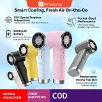 TWC 2026 New TS1013 Portable Handheld Fan | 9m/s Turbo Wind & 100-Speed Control | 3000mAh Battery | Skin-Friendly Matte Coating & Built-in Fragrance (6 Aesthetic Colors)