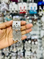 Premium Oxidized Silver Jhumka Earrings - Image 2
