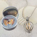 Kalung Mutiara Kerang Asli Wish Pearl Necklace Natural Oyster Pendant Necklace Charm Necklace Gift Box - Image 7