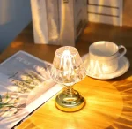 LED diamond crystal table lamp Night Light for Bed Room decoration living room atmosphere light Gift (2 X AAA Batteries) - Image 2