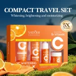 ROREC SADOER 5 Heavy Vitamin C Whitening Brightening Travel Set VC Niacinamide Cleanser Toner Serum Face Cream 4pcs Set - Image 2