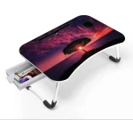 Adjustable Laptop Desk with Cup Holder and Storage Slot - Foldable Laptop Stand for Bed/Desk - Image 3