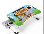 Adjustable Laptop Desk with Cup Holder and Storage Slot - Foldable Laptop Stand for Bed/Desk - Image 7